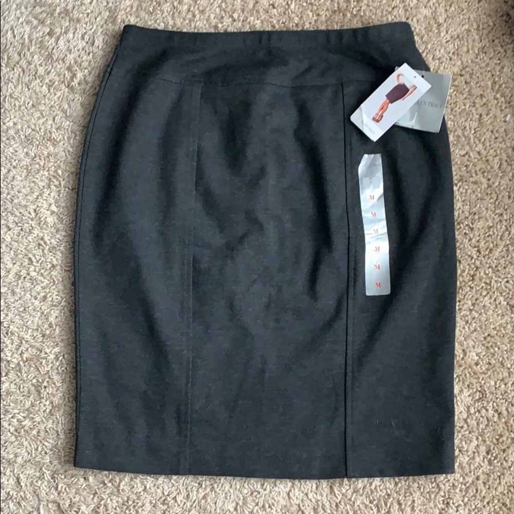 Ellen Tracy Dark Grey Pencil Skirt
